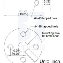 Universal Aluminum Mounting Hub for 5mm Shaft Pair