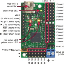 Mini Maestro 12-Channel USB Servo Controller Assembled