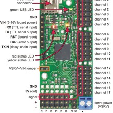 Mini Maestro 24-Channel USB Servo Controller Assembled