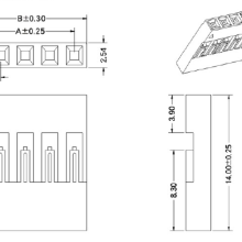 Crimp Connector Housing: 2x4-Pin 10-Pack