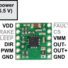 DRV8801 Single Brushed DC Motor Driver Carrier