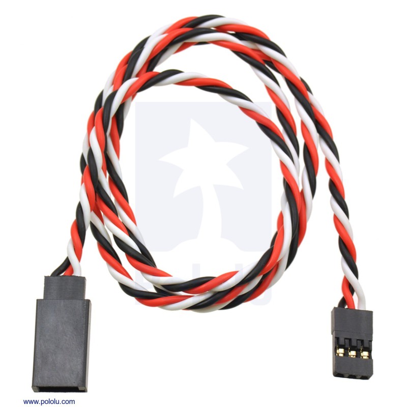 Twisted Servo Extension Cable 24" Male - Female