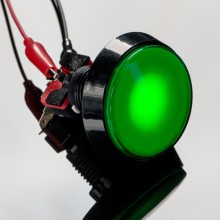 Large Arcade Button with LED - 60mm Green