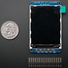 2.2" 18-bit color TFT LCD display with microSD card breakout
