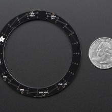 NeoPixel Ring - 24 x 5050 RGBW LEDs w/ Integrated Drivers - Cool White - ~6000K
