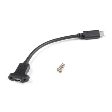 Panel Mount USB-C Extension Cable - 6"