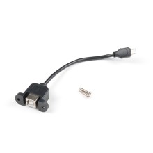 Panel Mount USB-B to Micro-B Cable - 6"