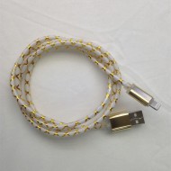 3FT GOLD-LED Light Micro USB 2.0 