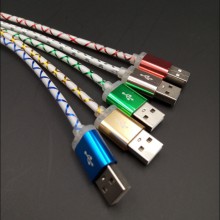 3FT GREEN-LED Light Micro USB 2.0 
