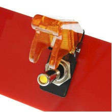 Toggle Switch and Cover - Illuminated (Red)