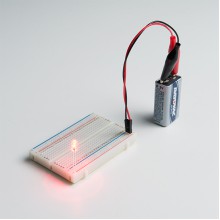 LED - Red with Resistor 5mm (25 pack)