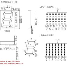 4inch 1digit Green 8 segment led display 40101BGG/BS (Common Anode)