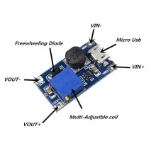 MT3608 2A DC-DC  Micro USB Input