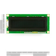 Serial Enabled 16x2 LCD - White on Black 3.3V