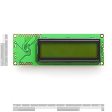 Serial Enabled 16x2 LCD - Black on Green 5V
