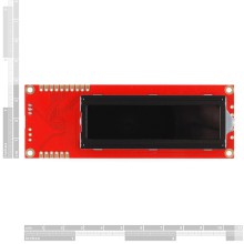 Serial Enabled 16x2 LCD - Red on Black 5V