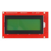 Serial Enabled 20x4 LCD - Black on Green 5V