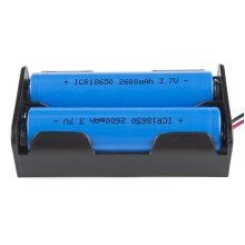 Battery Holder - 2x18650 (wire leads)