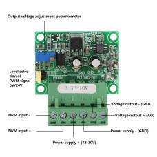 1-3KHZ 0-10V PWM Signal to Voltage Converter