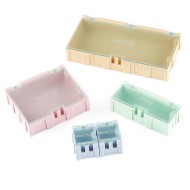 Modular Plastic Storage Box - Medium 4 pack