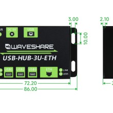 Industrial Grade Multifunctional USB HUB, Extending 3x USB ports + 100M Ethernet Port